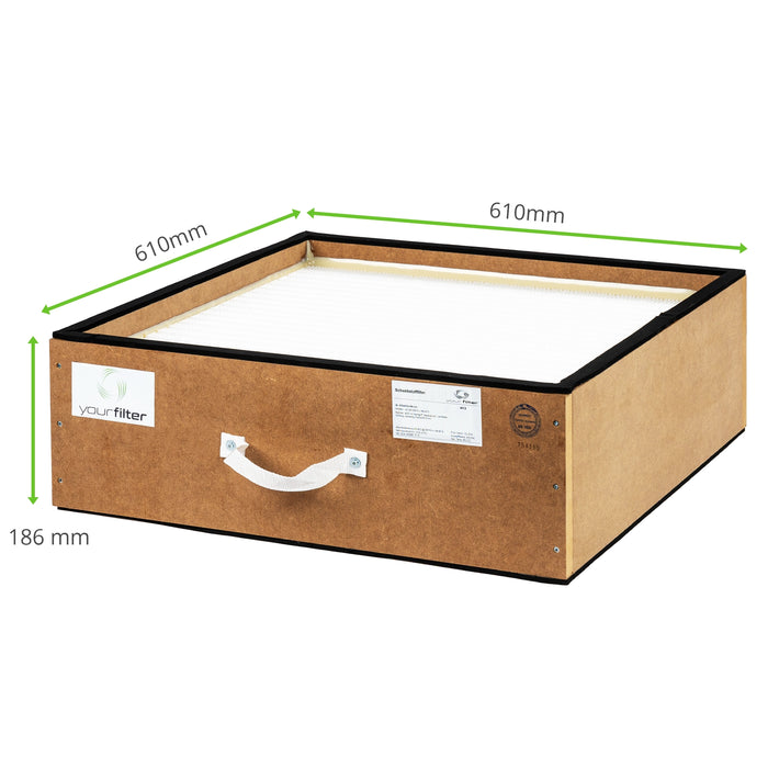 Filtro principal, 610 x 610 x 186 mm, H13, TEKA Caremaster y Cleanmaster