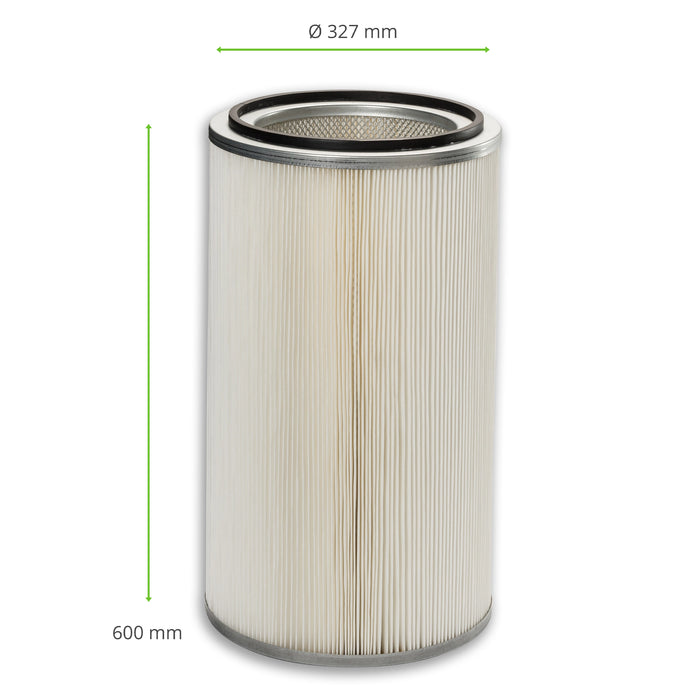 Cartucho de filtro, 327 x 600 mm, ePTFE, KEMPER TEKA NEDERMAN BLOTENBERG SCHWEIßKRAFT