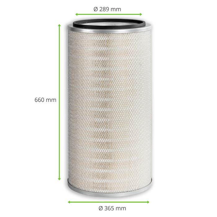 Cartucho de filtro, 325 x 660 mm, fibra nano, abierto/abierto, Donaldson