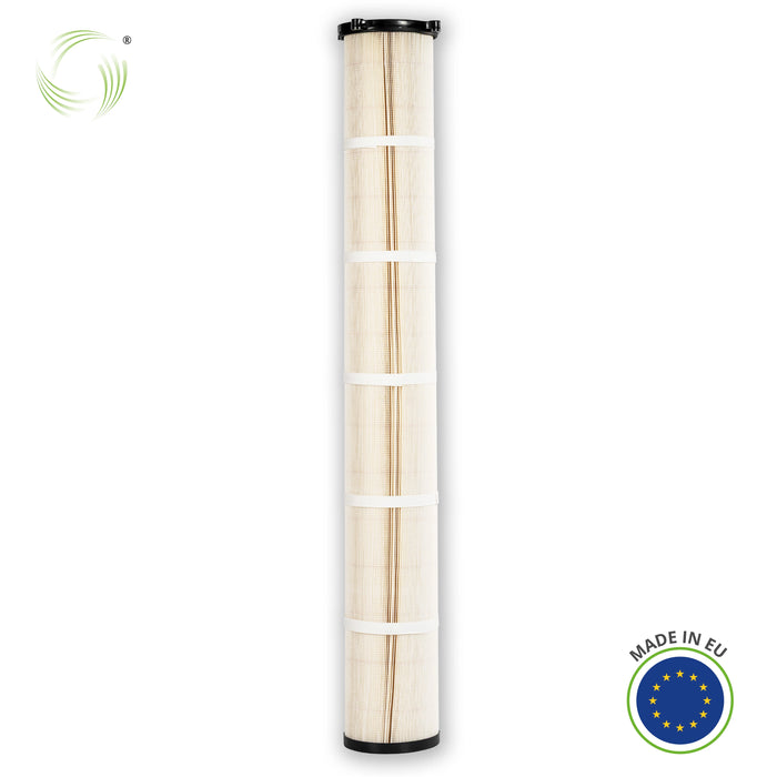 Cartucho de filtro, 185 x 1370 mm, celulosa / vellón de poliéster ignífugo, compatible con DANTHERM DISA NEDERMAN