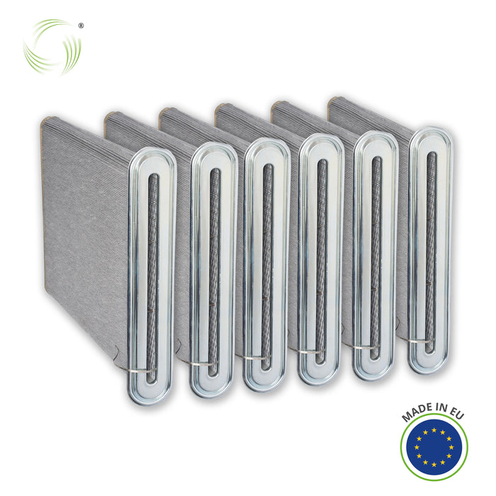 Set de 6 | Placa de filtro, 695 x 85 x 950 mm, fieltro de poliéster antiestático con membrana de PTFE, Nederman FilterMax DF
