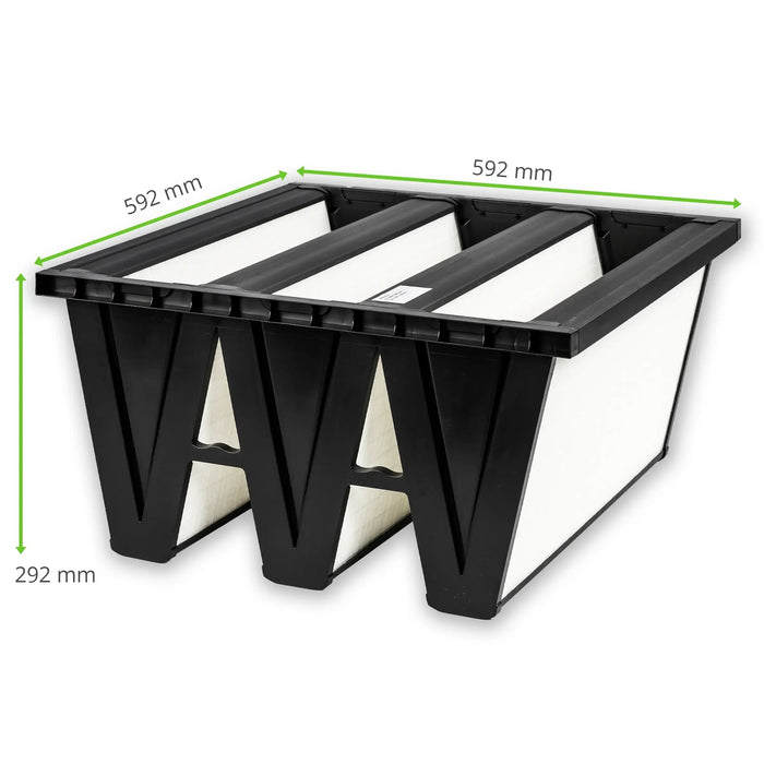 Celda de filtro compacto, 592 x 592 x 292 mm, ISO ePM10 60% (M5), WOLF TROX Viessmann Airflow HELIOS